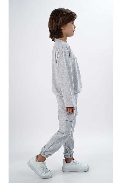 ESİLA KİDS Boy's Cotton Knitted Bottom-Top Σετ με Cargo Pocket
