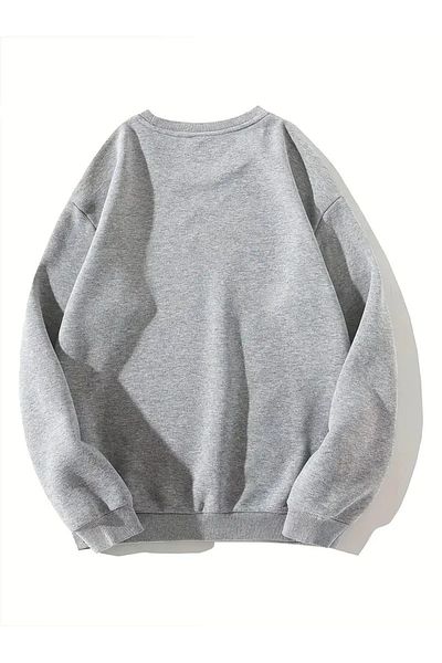 QUEENSTOWN Unisex μονόχρωμο σετ 4 φούτερ μεγάλου μεγέθους Oversize Crew Neck