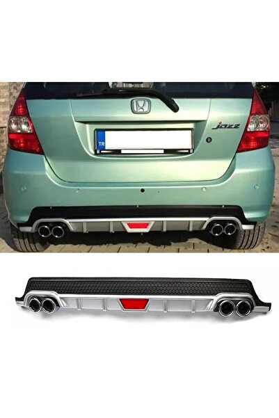 MKG Otomotiv Honda Jazz Gri Difüzör Difizör Yuvarlak Egzoz Görünüm Kulaklı Ti...