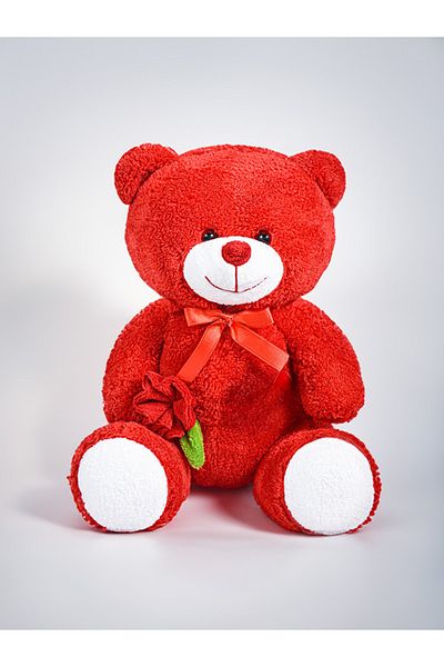 Princess Bear 75 Sm Network Plush Love Bear - Red Product and Rose Detailed Toy