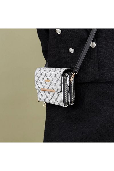 Armine Women's Gray Printed Crossbody Bag - 381