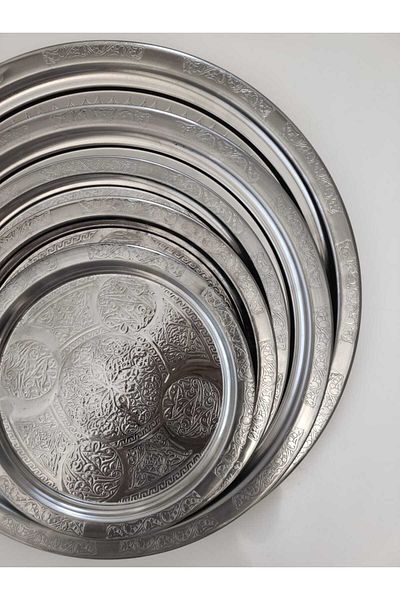 BŞK VİRGO 35 cm Stainless Metal Tray - Steel