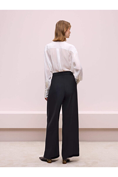 BAQA Siyah Bol Paça Pantolon