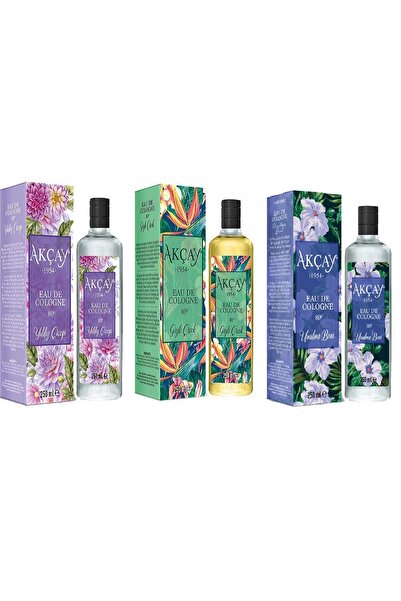 AKÇAY Unutulmaz Kokular Serisi (GİZLİ ÇİÇEK, YILDIZ ÇİÇEĞİ, UNUTMA BENİ 250 ML CAM ŞİŞE)