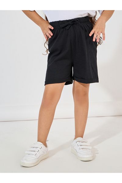 Styli Basic Shorts with Turn-Up Hem