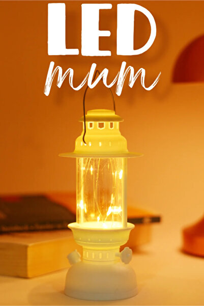 ByKurt Led Mum Kamp Lambası 1 Adet - Tipi Pil Dahil Dumansız Alev Ledli Dekor...