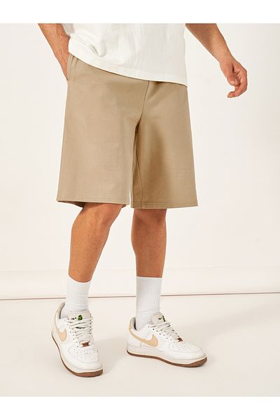 Styli Oversized Solid Shorts with Drawstring