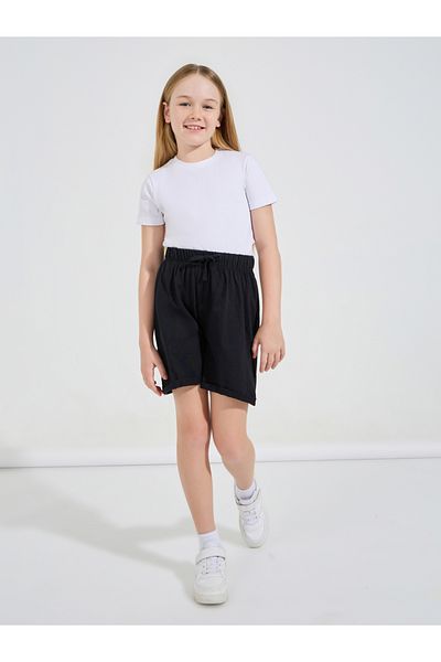 Styli Basic Shorts with Turn-Up Hem