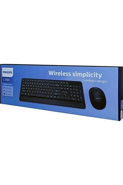 Philips Wireless Keyboard And Mouse Combo C394 Black
