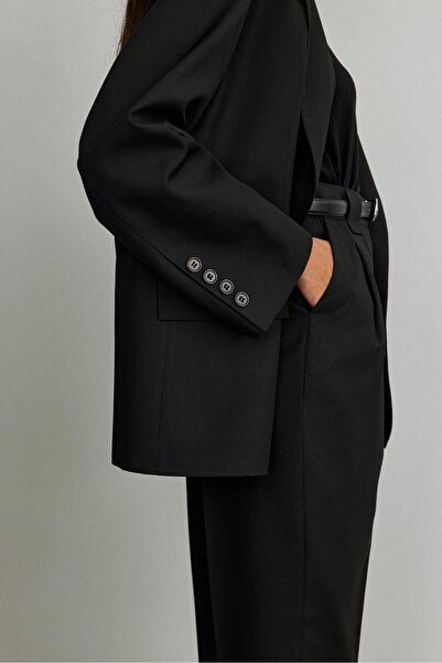 Suud Collection Black Masculine Blazer Jacket