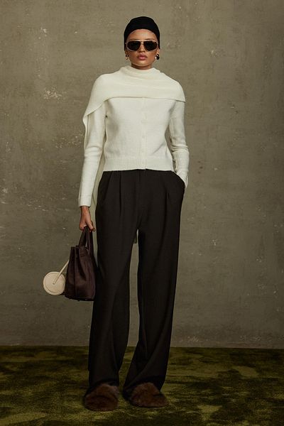 Suud Collection Ecru Jenny Buttoned Cardigan