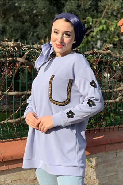 Moda Rosa 25K4446 - Indigo - Modal Embroidered Pocket Tunic