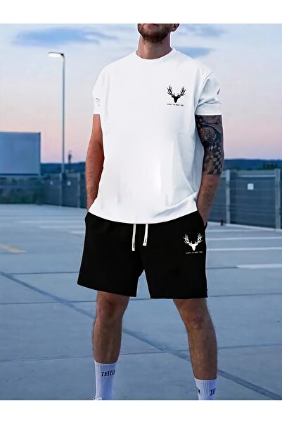 Lider Leather Set de tricou și pantaloni scurți de vară – Combinație sportivă...