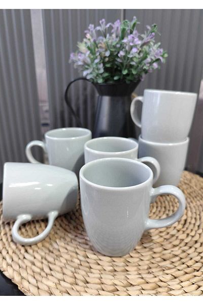 Keramika Gray Cloud Mug - Set of 6 - 9 cm