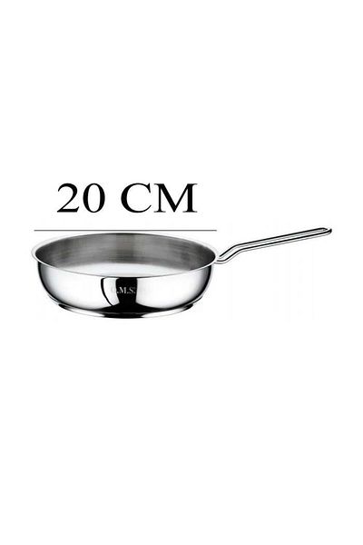 OMS Steel Pan 20X5 cm with Glass Lid