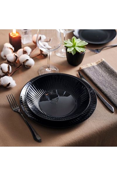 Luminarc Arcopal Cottage Black Pit Dinner Plate 6 Pieces