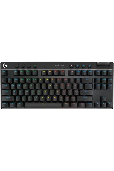 logitech Pro X TKL Lightspeed - لوحة مفاتيح ألعاب لاسلكية سوداء