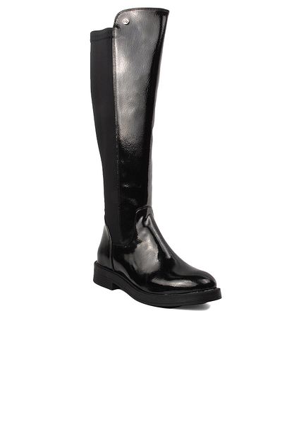 Pierre Cardin Μαύρες γυναικείες μπότες με ζάρωμα