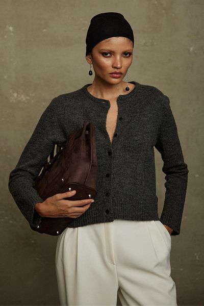 Suud Collection Smoked Jenny Buttoned Cardigan