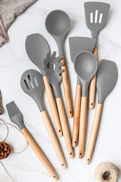 valletta Verrazano 28 Piece Gray Silicone Spatula Kitchen Set - Heat Resistant, Fireproof, and Nonstick