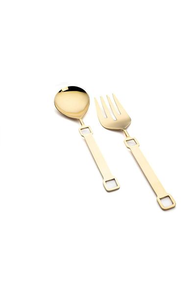 Mikasa Moor Mira Gold 2-Piece Salad Serving Set