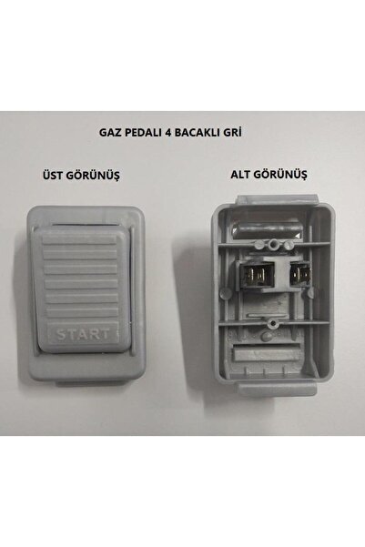 PİLSAN Pilsan Akülü Çocuk Araba Gaz Pedalı 4 Bacaklı Gri