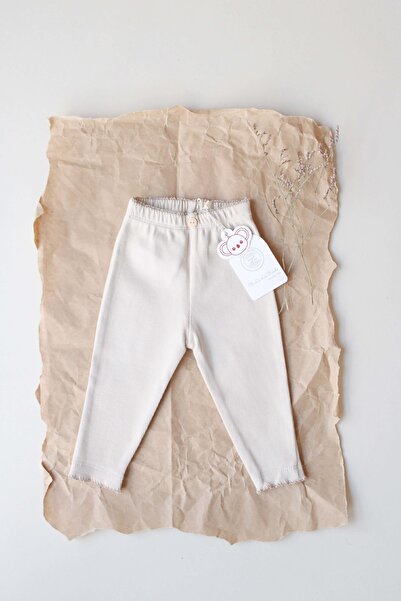 OhlalaKoala Bej Beli ve Paçası Dantelli Tayt