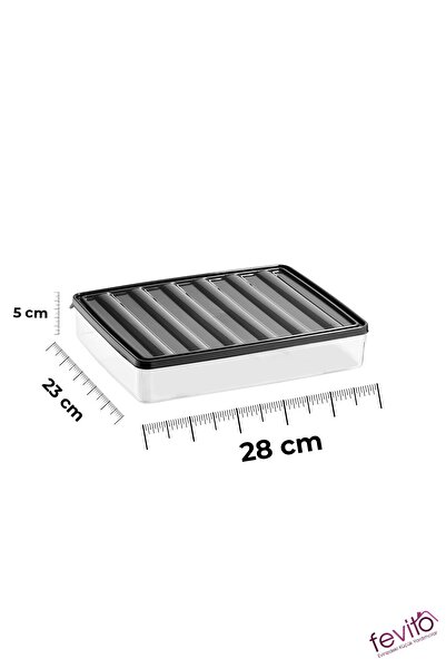 Fevito مجموعة من 8 حاويات تخزين بلون أنثراسايت - يمكن استخدامها في الميكروويف والفريزر S-402