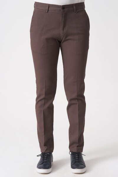 White Stone Cinnamon Slim Fit Cotton Chino Trousers