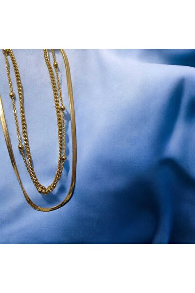 feyza collection 3-Piece Chain Italian - Dorica Steel Necklace