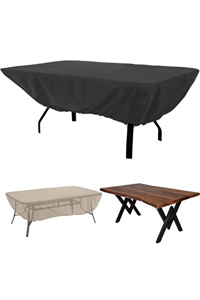 AutoEN Yemek Masası Koruyucu Kılıfı Masa Koruma Örtüsü Masa Brandası-SİYAH