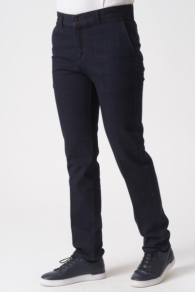 White Stone São Paulo P1033 Pantaloni slim fit din bumbac Leo Lycra, bleumarin