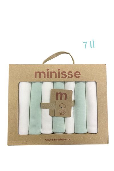 Minisse Organic Cotton Newborn Baby Gift Set of 7 Mouth Wipes