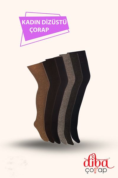 Diba Set of 6 Women's Knee High Socks