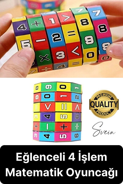 Svein Özel Üretim Eğlenceli Toplama Çıkarma Çarpma Bölme Matematik Eğitici Küp Oyuncağı Zeka Geliştiren