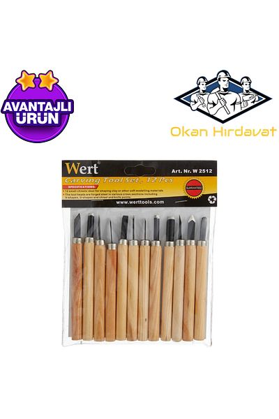 OKN Wert 2512 Wood Carving Knife Set, 12 Pieces