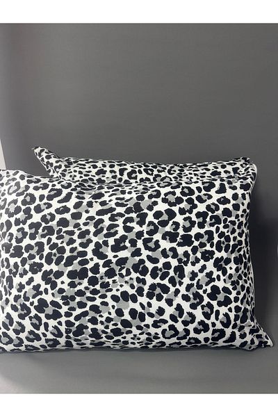 GOOD MORNİNG PAMUKKALE Μαξιλαροθήκη 50x70 Siberian Leopard Pattern - Συσκευασία των 2