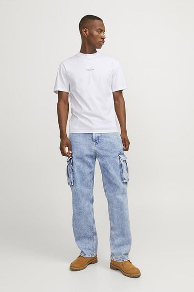 Jack & Jones JACK&JONES JORARUBA ΤΟΠΟΓΡΑΦΙΚΟ TEE SS CREW NECK12255525 ΛΕΥΚΟ