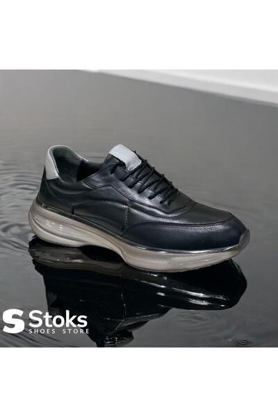 STOKS SHOES STORE Men's Genuine Leather Gel Sole Daily Casual Shoes