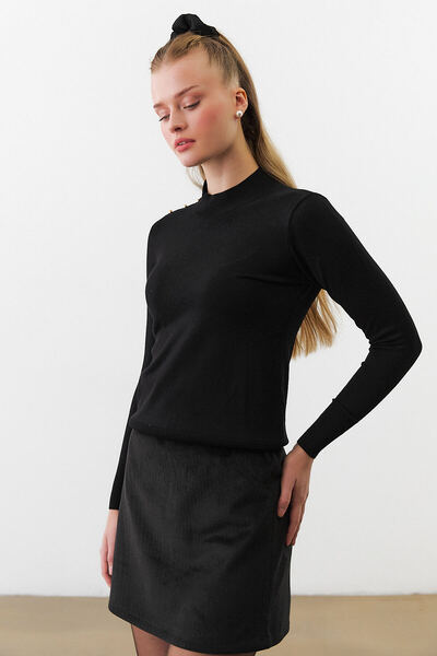 urban focus Half Fisherman Shoulder Buttoned Sweater