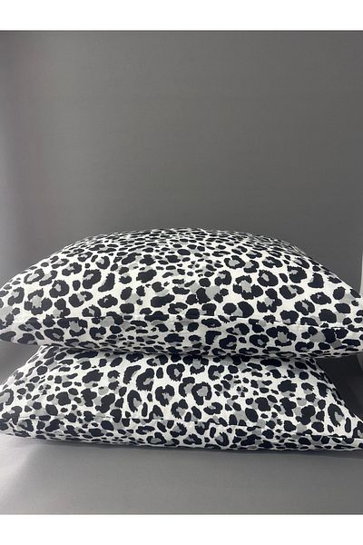 GOOD MORNİNG PAMUKKALE Μαξιλαροθήκη 50x70 Siberian Leopard Pattern - Συσκευασία των 2