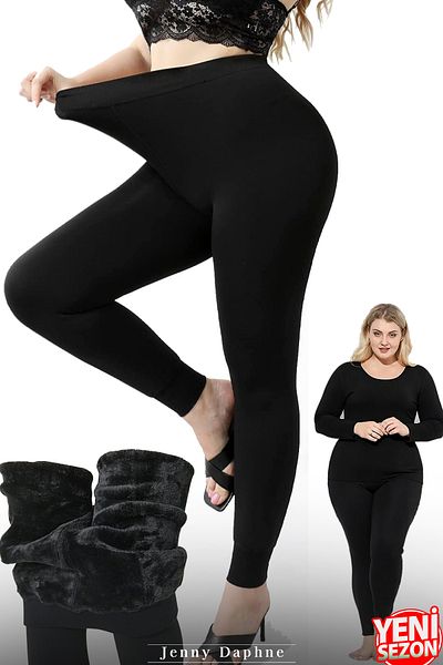 Jenny Daphne Plus Size Thermal Leggings with Soft Inside Surface Plush