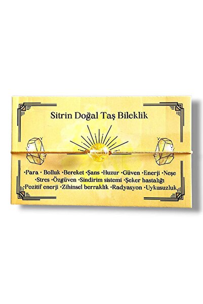 Sitrin Doğal Taş Bileklik