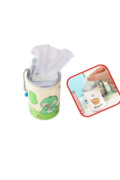ALİNA HOME Wet Wipes with Cute Accessories in Tin Box (4 Pieces)