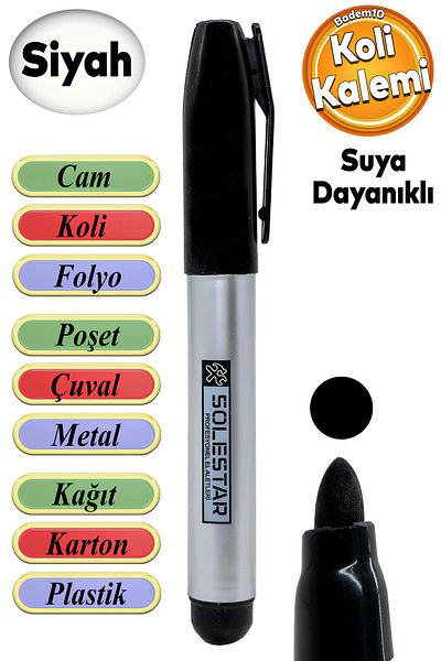 Badem10 Black Waterproof Pen - Non-Removal Box, Metal Glass Sack Foil