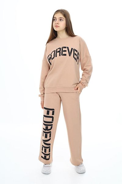 ANGELOS GIRLS Girl Forever Printed Wide Leg 2 Thread Tracksuit Set Px7122