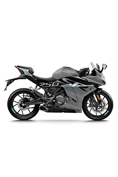 Motiker CFMOTO 250SR Orta Şase 250 Yazı Sticker Etiket Modeli Gri