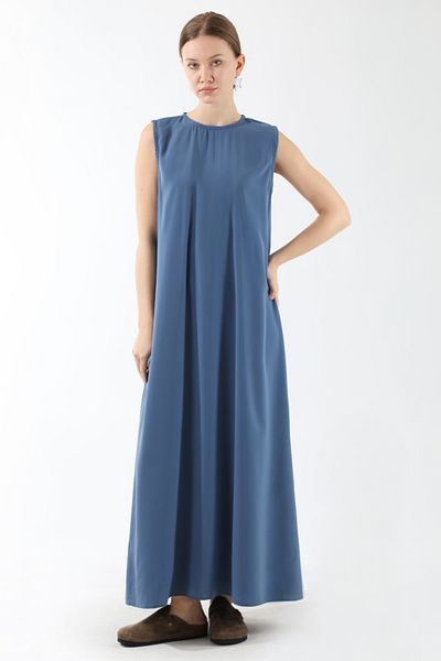 ZÜLAYS Indigo Zero Sleeve Long Lingerie Dress