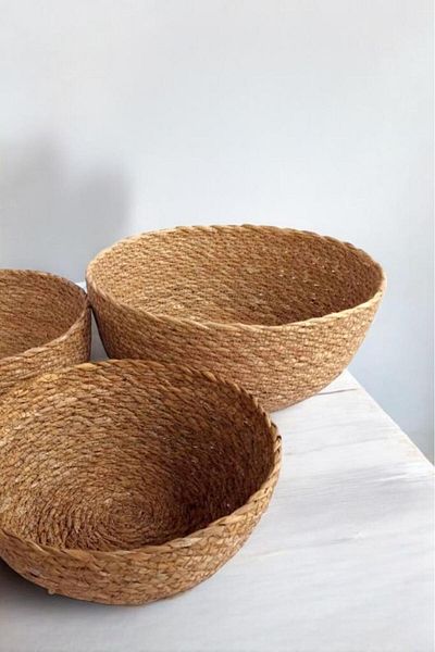 Digithome Wicker 3-Piece Decorative Basket Organizer - C-1-1-100