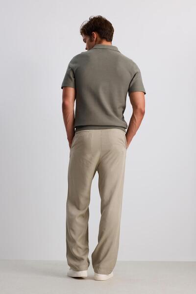 BABOKAH Dökümlü Geniş Paça Pantolon